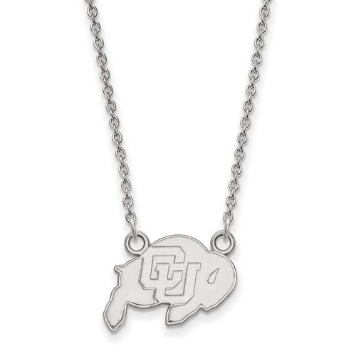 University of Colorado Buffaloes Small Sterling Silver Pendant Necklace 3.26 gr