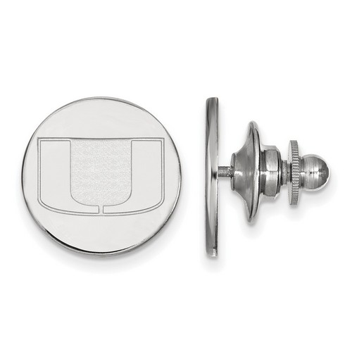 University of Miami Hurricanes Lapel Pin in Sterling Silver 2.20 gr
