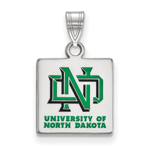 University of North Dakota Fighting Hawks Small Sterling Silver Pendant 1.87 gr