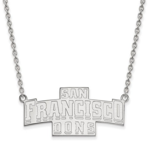 University of San Francisco Dons Large Sterling Silver Pendant Necklace 8.36 gr