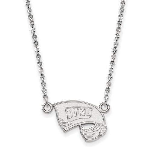 Western Kentucky University Hilltoppers Small Sterling Silver Pendant Necklace