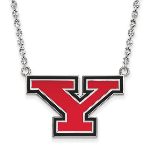 Youngstown State University Penguins Large Sterling Silver Pendant Necklace