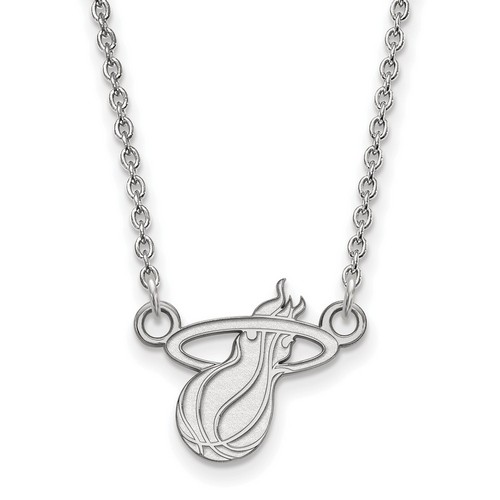 Miami Heat Small Pendant Necklace in Sterling Silver 2.66 gr