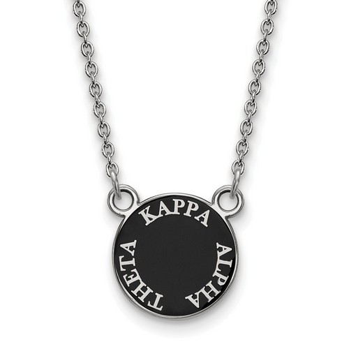 Kappa Alpha Theta Sorority XS Pendant Necklace in Sterling Silver 3.07 gr