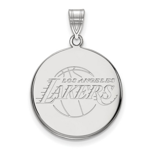 Los Angeles Lakers Large Disc Pendant in Sterling Silver 4.48 gr