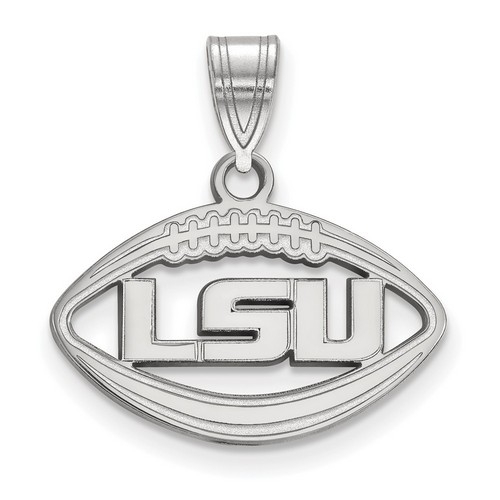 Louisiana State University LSU Tigers Sterling Silver Football Pendant 1.74 gr