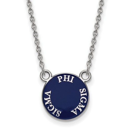 Phi Sigma Sigma Sorority XS Pendant Necklace in Sterling Silver 3.07 gr