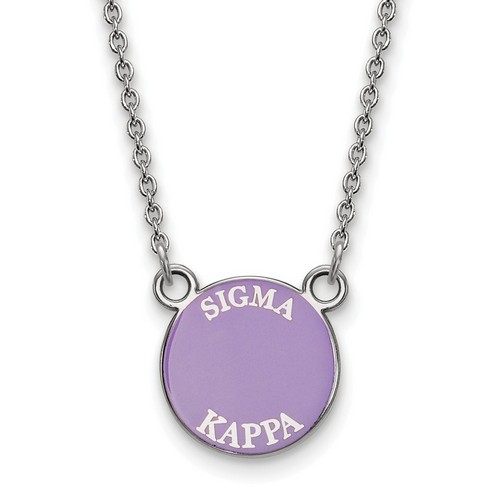 Sigma Kappa Sorority XS Pendant Necklace in Sterling Silver 3.07 gr