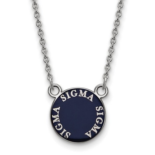 Tri Sigma Sorority XS Pendant Necklace in Sterling Silver 3.07 gr