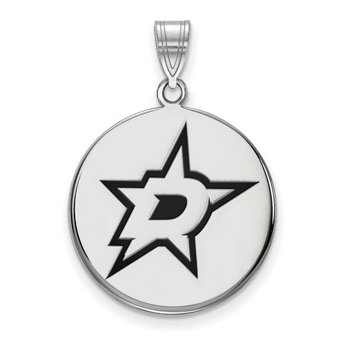 Dallas Stars Large Disc Pendant in Sterling Silver 4.31 gr