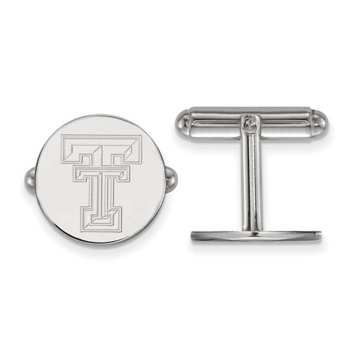 Texas Tech University Red Raiders Cuff Link in Sterling Silver 6.60 gr