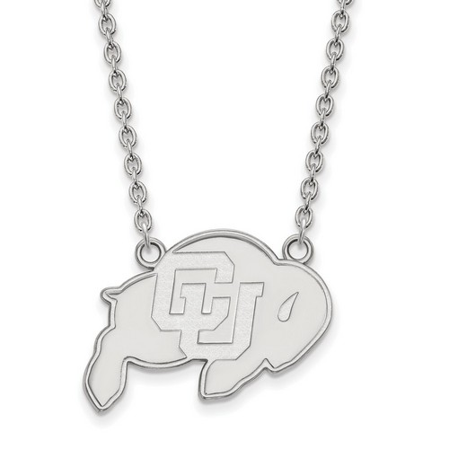 University of Colorado Buffaloes Large Sterling Silver Pendant Necklace 6.62 gr