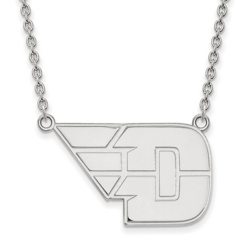 University of Dayton Flyers Large Pendant Necklace in Sterling Silver 8.10 gr