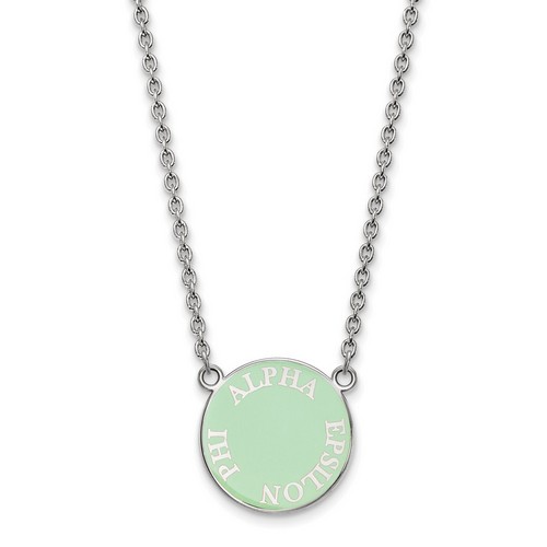 Alpha Epsilon Phi Sorority Small Pendant Necklace in Sterling Silver 6.17 gr