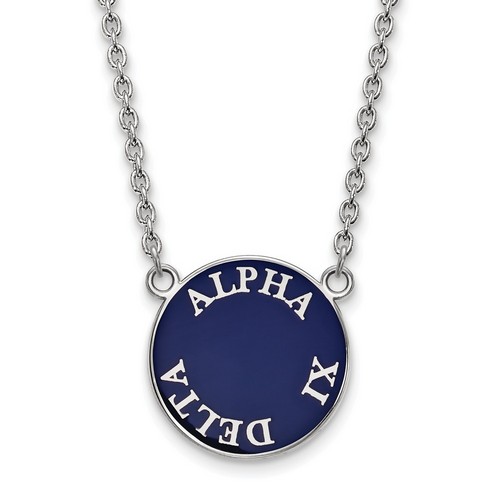 Alpha Xi Delta Sorority Small Pendant Necklace in Sterling Silver 6.16 gr