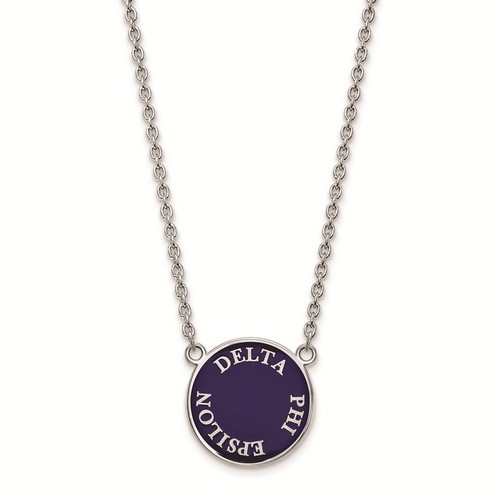 Delta Phi Epsilon Sorority Small Pendant Necklace in Sterling Silver 4.65 gr