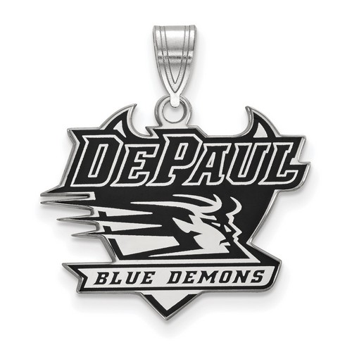 DePaul University Blue Demons Large Pendant in Sterling Silver 2.81 gr