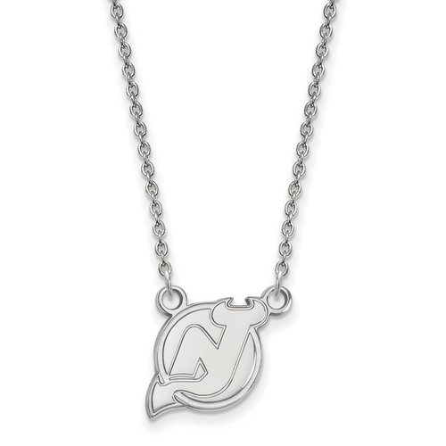 New Jersey Devils Small Pendant Necklace in Sterling Silver 3.16 gr