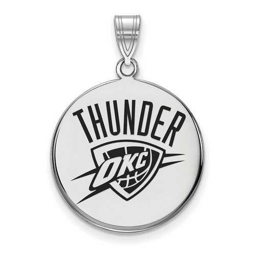 Oklahoma City Thunder Large Disc Pendant in Sterling Silver 4.31 gr