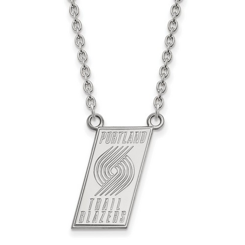 Portland Trail Blazers Large Pendant Necklace in Sterling Silver 5.71 gr