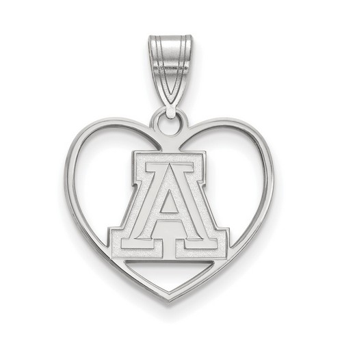 University of Arizona Wildcats Sterling Silver Heart Pendant 1.42 gr