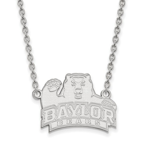 Baylor University Bears Large Pendant Necklace in Sterling Silver 6.51 gr