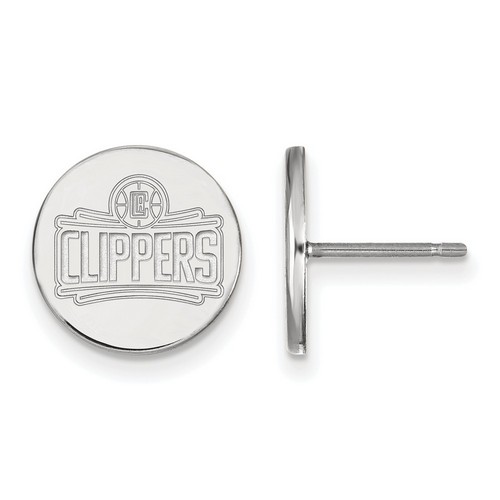 Los Angeles Clippers Small Disc Earrings in Sterling Silver 2.16 gr