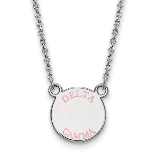 Delta Gamma Sorority XS Pendant Necklace in Sterling Silver 3.40 gr