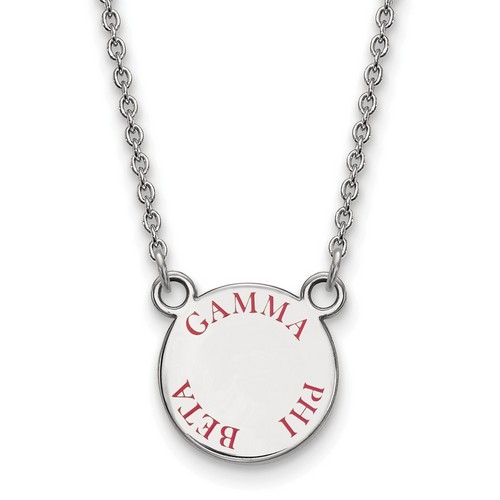 Gamma Phi Beta Sorority XS Pendant Necklace in Sterling Silver 3.40 gr