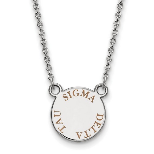 Sigma Delta Tau Sorority XS Pendant Necklace in Sterling Silver 3.40 gr