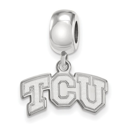 Texas Christian University TCU Horned Frogs XS Silver Dangle Bead Charm 3.49 gr
