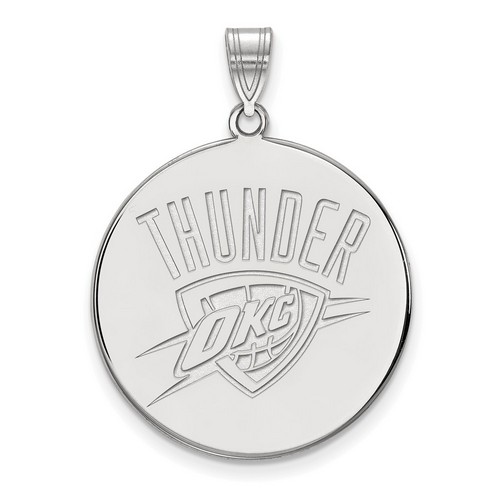 Oklahoma City Thunder XL Disc Pendant in Sterling Silver 5.69 gr