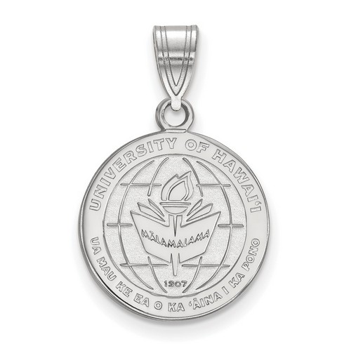 University of Hawaii Rainbow Warriors Crest Sterling Silver Pendant 2.18 gr