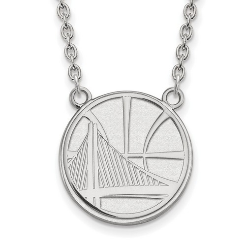 Golden State Warriors Large Pendant Necklace in Sterling Silver 6.25 gr