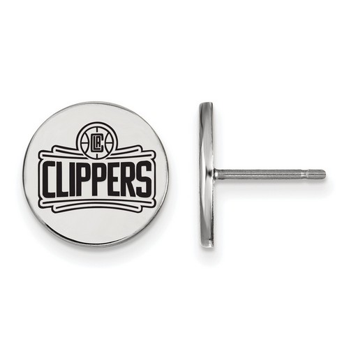 Los Angeles Clippers Small Disc Earrings in Sterling Silver 1.99 gr