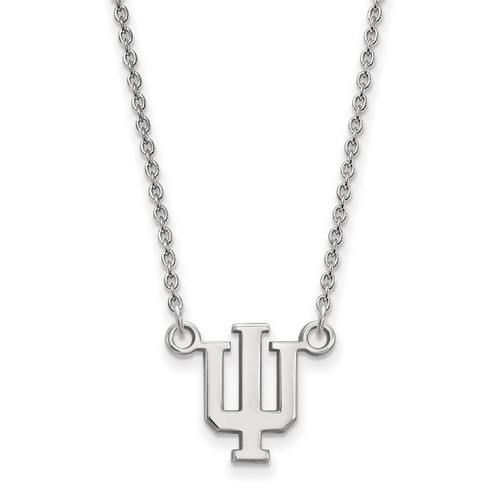 Indiana University Hoosiers Small Pendant Necklace in Sterling Silver 2.63 gr