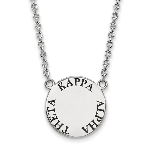 Kappa Alpha Theta Sorority Small Pendant Necklace in Sterling Silver 6.62 gr