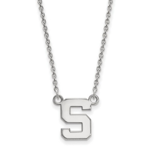 Michigan State University Spartans Small Sterling Silver Pendant Necklace 2.91gr