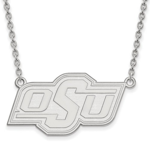 Oklahoma State University Cowboys Large Sterling Silver Pendant Necklace 8.40 gr