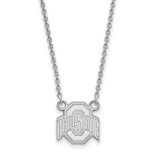 Ohio State University Buckeyes Small Pendant Necklace in Sterling Silver 3.21 gr