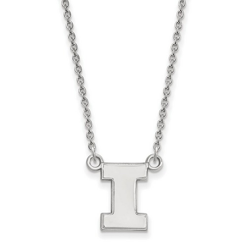 University of Illinois Fighting Illini Sterling Silver Pendant Necklace 2.83 gr