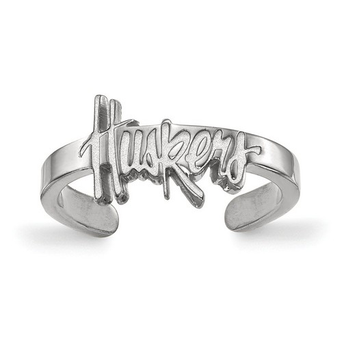 University of Nebraska Cornhuskers Toe Ring in Sterling Silver 1.13 gr