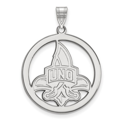 University of New Orleans Privateers Sterling Silver Circle Pendant 3.87 gr