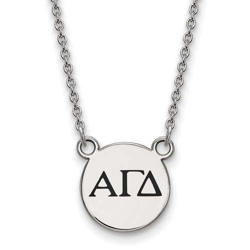 Alpha Gamma Delta Sorority XS Pendant Necklace in Sterling Silver 3.38 gr
