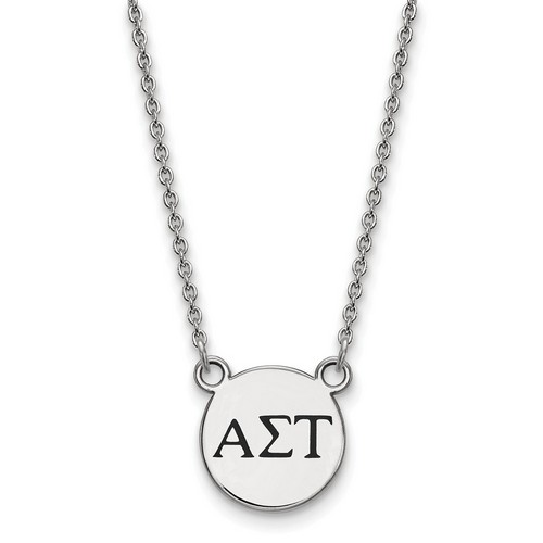 Alpha Sigma Tau Sorority XS Pendant Necklace in Sterling Silver 3.41 gr