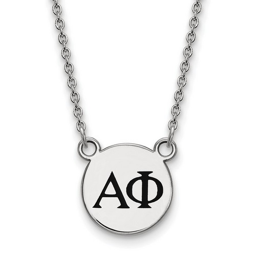 Alpha Phi Sorority XS Pendant Necklace in Sterling Silver 3.27 gr