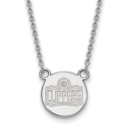 Los Angeles Clippers Small Disc Pendant in Sterling Silver 3.47 gr