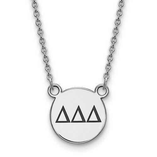 Delta Delta Delta Sorority XS Pendant Necklace in Sterling Silver 3.92 gr