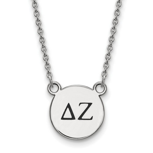 Delta Zeta Sorority XS Pendant Necklace in Sterling Silver 3.49 gr