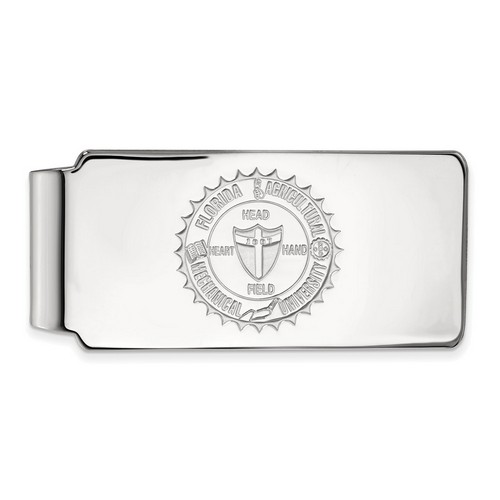 Florida A&M University Rattlers Money Clip Crest in Sterling Silver 17.34 gr